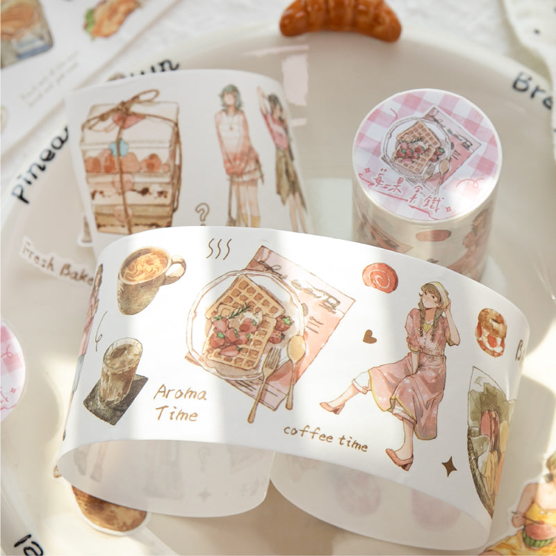 Coffee Daily Series Die Cutting Washi Tape for journaling, scrapbooking and collage