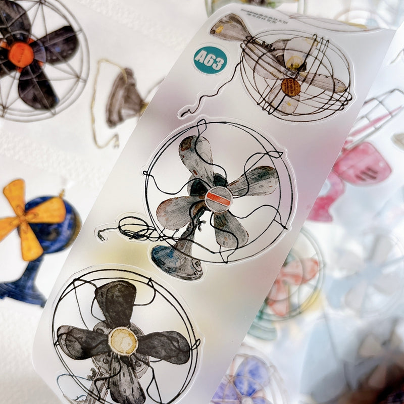 Whole Roll 5cm*5m Electric Fan Die Cutting Washi/PET/Fog PET Tape