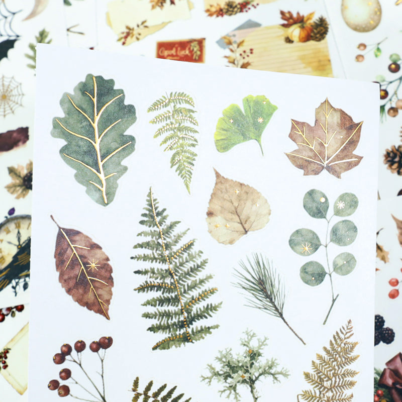 Autumn Memories Sticker Book featuring autumn, and book designs for journaling, scrapbooking and collage