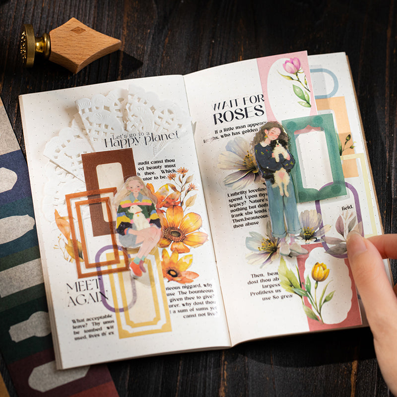 Round And Round Series Die Cutting Washi Tape for journaling, scrapbooking and collage