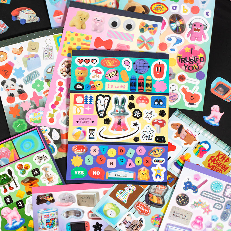 Color Preview Series Sticker Book featuring book, and color designs for journaling, scrapbooking and collage