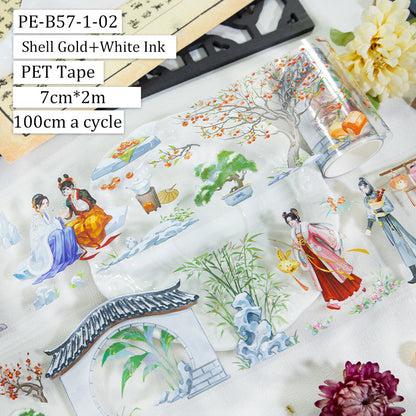Ancient Love Affection Die Cutting Washi/Shell Gold PET Tape