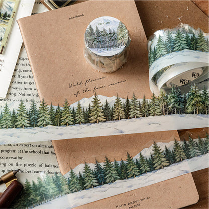 Snow Country Memoirs Series PET Tape featuring snow designs for journaling, scrapbooking and collage