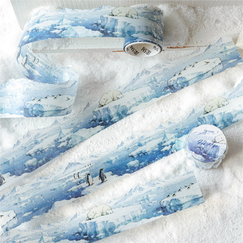 Snow Country Memoirs Series PET Tape featuring snow designs for journaling, scrapbooking and collage