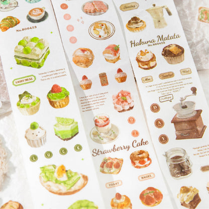 Weekend Coffee Club Series Die Cutting Washi Tape for journaling, scrapbooking and collage