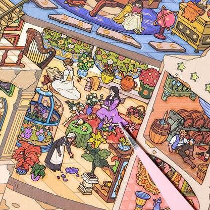 Secret Realm Series 3D Sticker featuring secret designs for journaling, scrapbooking and collage