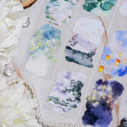 Whole Roll 6.5cm*5m Dreamlike Scenery PET Tape featuring dream designs for journaling, scrapbooking and collage