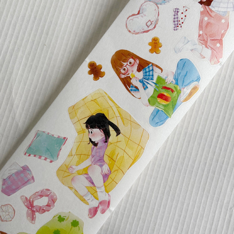 Whole Roll 6cm*5m Moments of Childhood Die Cutting Washi/PET/Fog PET Tape