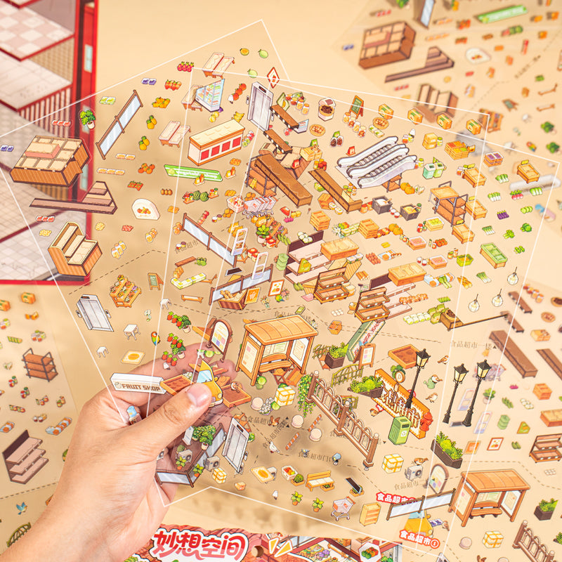 Food Supermarket Series 3D Sticker for journaling, scrapbooking and collage