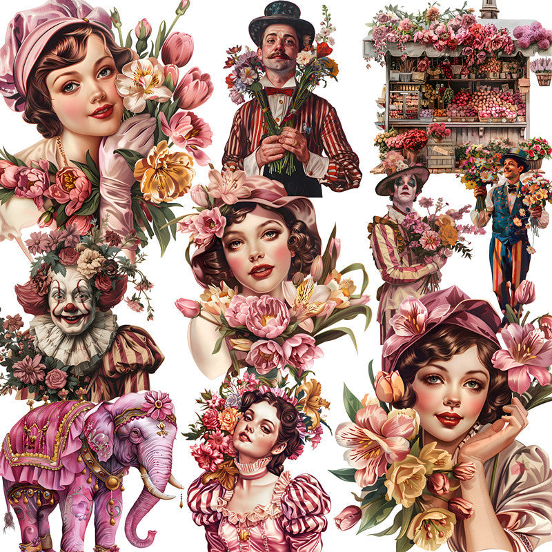 Vintage flower Sticker