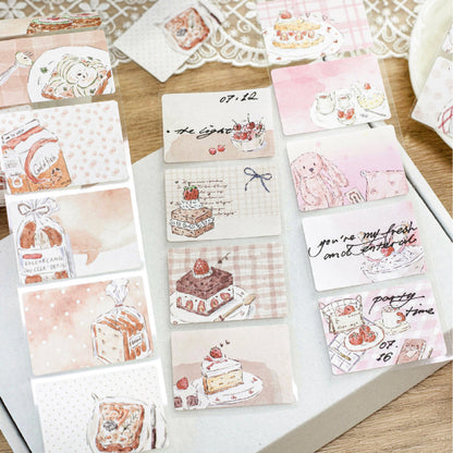 Young Girl Time Series Die Cutting White Kraft Paper Tape
