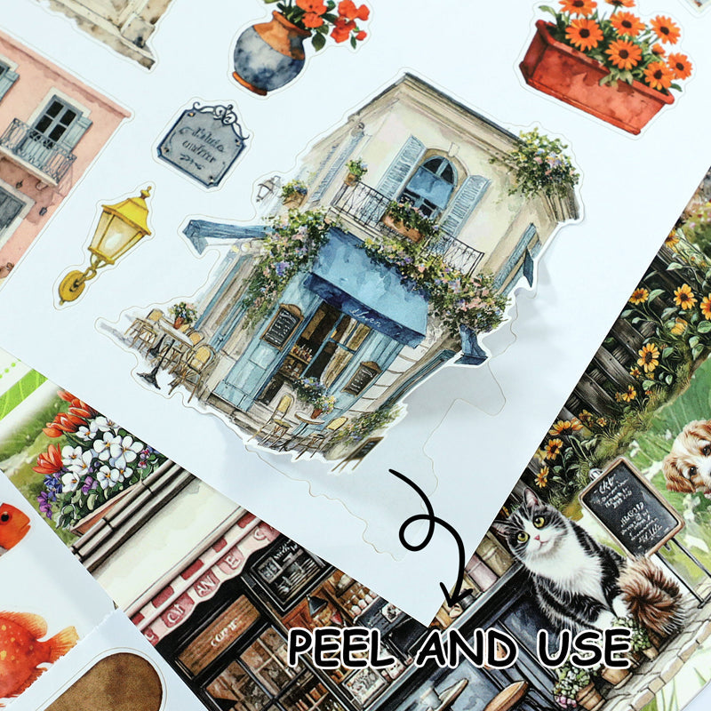 Journry Life Sticker Book featuring book designs for journaling, scrapbooking and collage