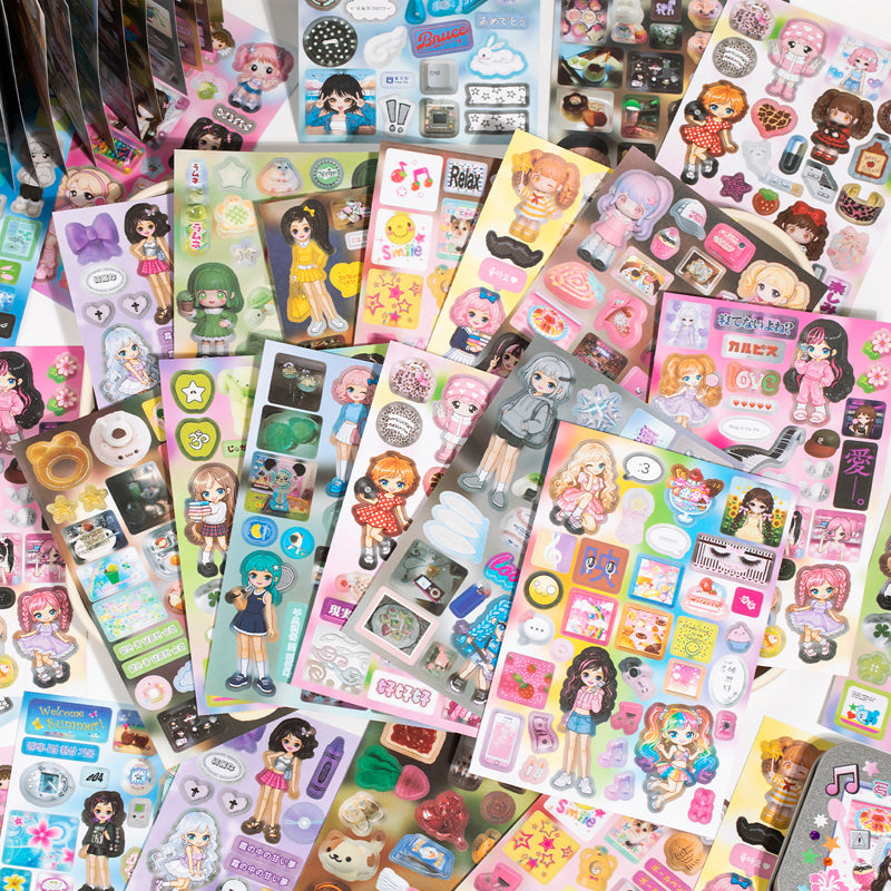 Millennium Signal Series Sticker Book featuring book designs for journaling, scrapbooking and collage
