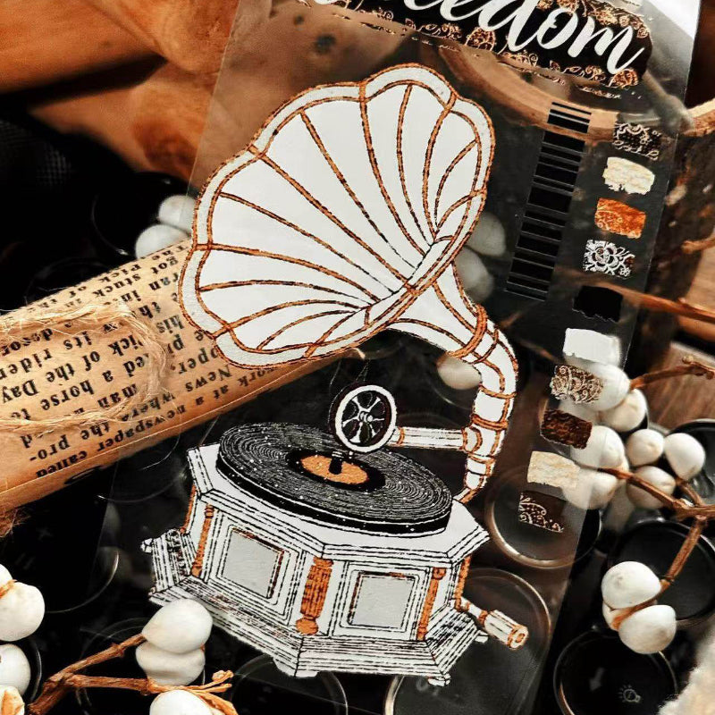 6cm*100cm Antique Seal Record PET Tape featuring sea designs for journaling, scrapbooking and collage