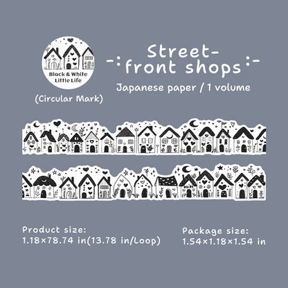 Black White Little Life Series Washi Tape