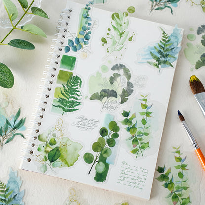 Enamored Plants Series Sticker featuring red designs for journaling, scrapbooking and collage