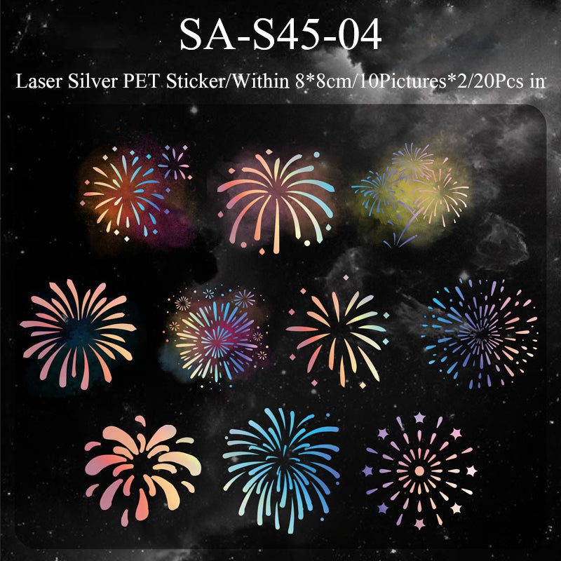 Starlit Night Fireworks Series Sticker