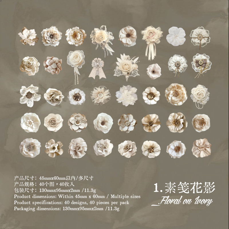 Flower Cutting Old Treasures Series Sticker
