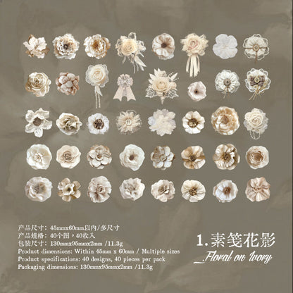 Flower Cutting Old Treasures Series Sticker