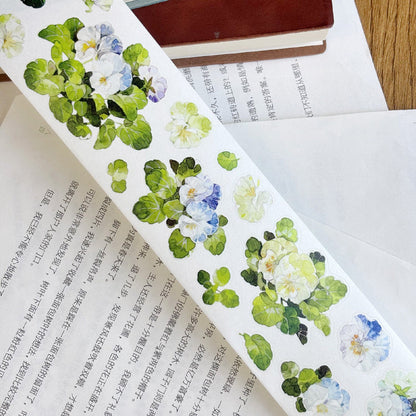 Whole Roll 5cm*5m Small Lobelia Die Cutting Washi/PET Tape for journaling, scrapbooking and collage