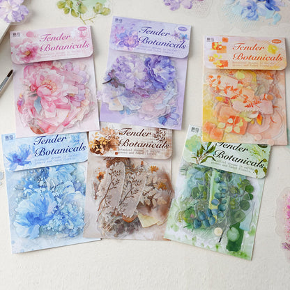 Enamored Plants Series Sticker featuring red designs for journaling, scrapbooking and collage