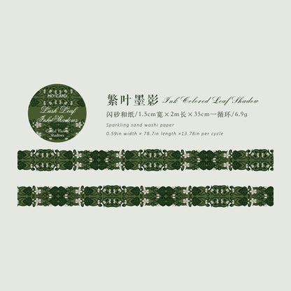 Gilded Flower Shadow Series Flash Sand Washi Tape