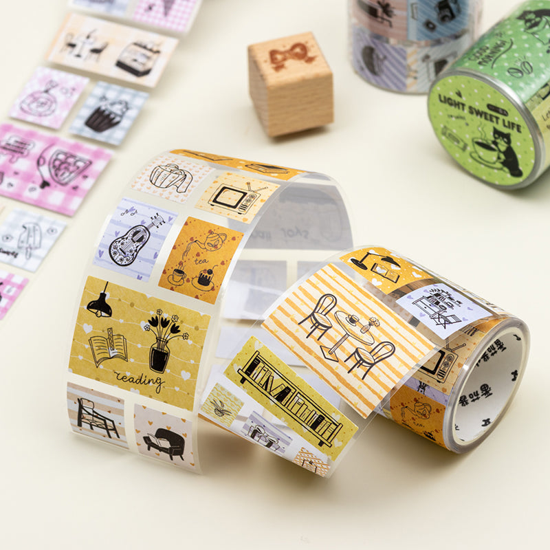 Light Sweet Life Series Die Cutting Writing Paper Tape featuring sweet, and light designs for journaling, scrapbooking and collage