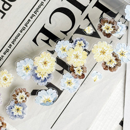 Whole Roll 5cm*5m Fairy Primrose Die Cutting Washi/PET/Flash Sand Synthetic Paper Tape featuring rose, and fairy designs for journaling, scrapbooking and collage
