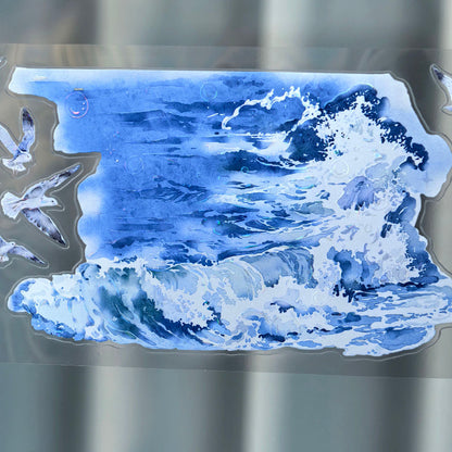 7.5cm*125cm Heavenly Whispers Die Cutting Shell Light PET Tape featuring light designs for journaling, scrapbooking and collage