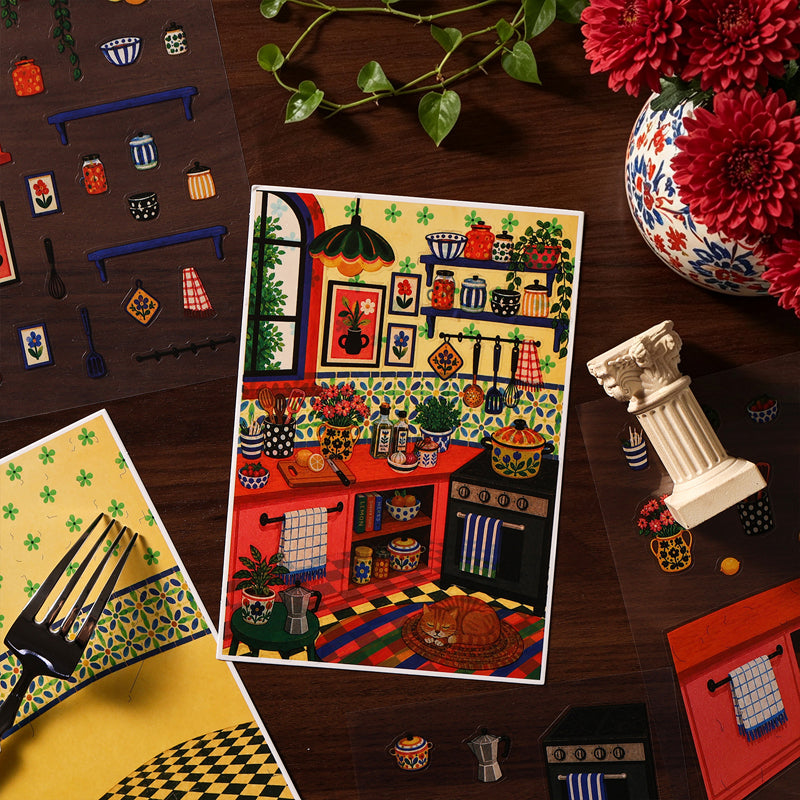 Art Residence Series 3D Sticker for journaling, scrapbooking and collage