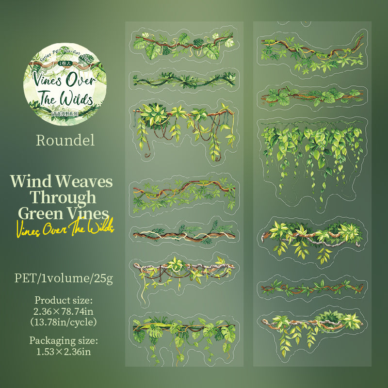 Green Vine Widespread Series Die Cutting PET Tape