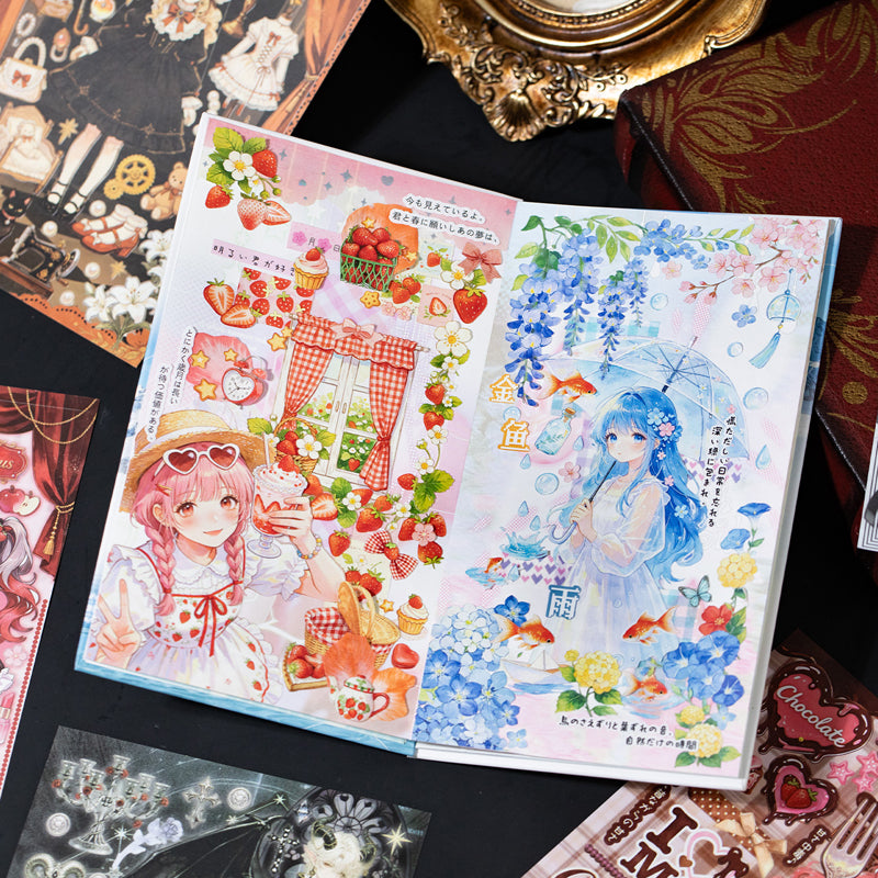 Multiple Stories Series Sticker Book featuring book designs for journaling, scrapbooking and collage