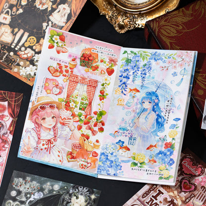 Multiple Stories Series Sticker Book featuring book designs for journaling, scrapbooking and collage