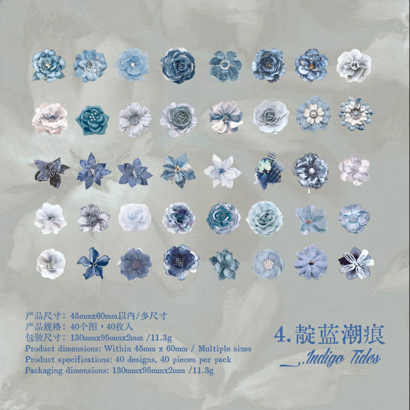 Flower Cutting Old Treasures Series Sticker