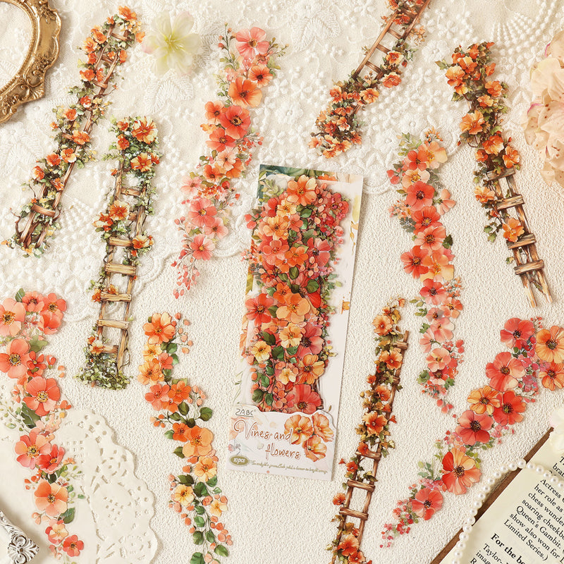 Vines lead flowers Sticker