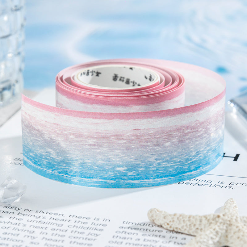 Glittering Waves Series Washi Tape featuring wave designs for journaling, scrapbooking and collage