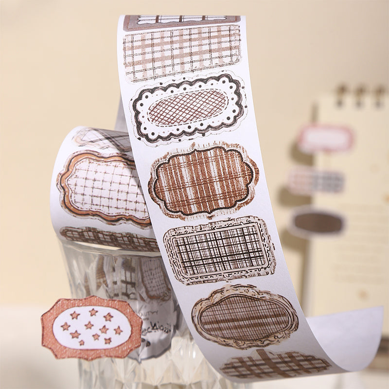 Tag Agglutination Series Die Cutting Writing Paper Tape for journaling, scrapbooking and collage