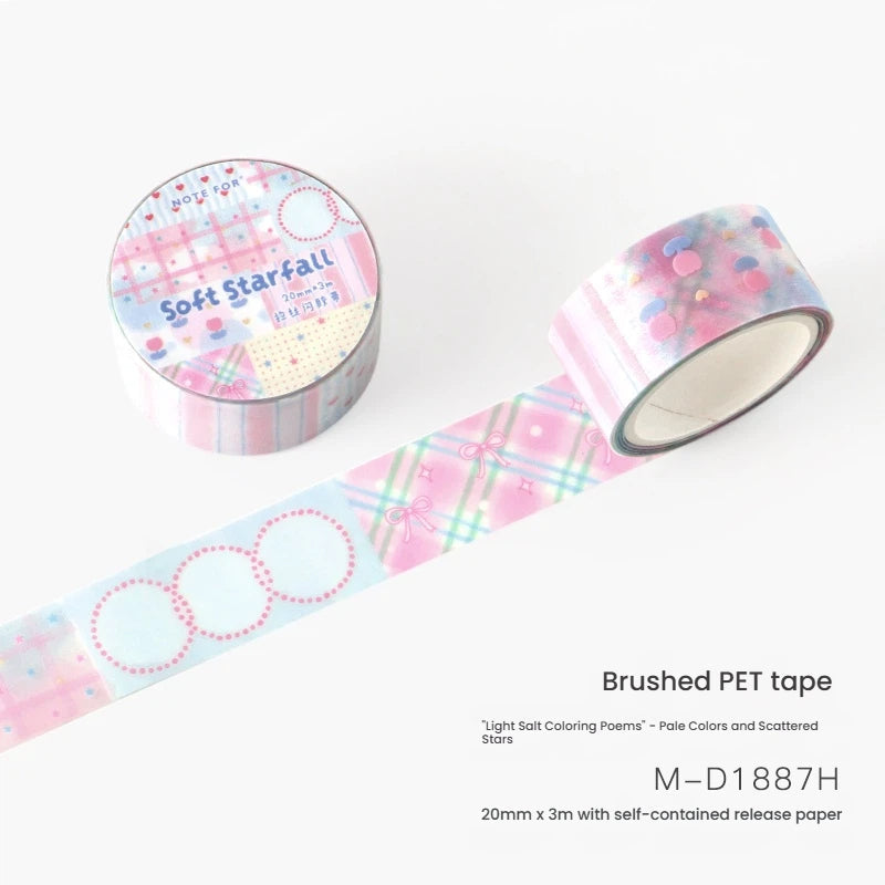 Light Salt Color Poetry Series Flash PET Tape