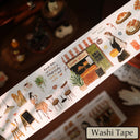 Whole Roll 5.5cm*5m Daily Life Of Bakery Die Cutting Washi/Fog PET Tape