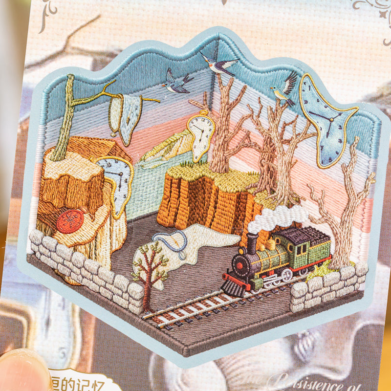 Mini Landscape Series 3D Sticker Book featuring book designs for journaling, scrapbooking and collage