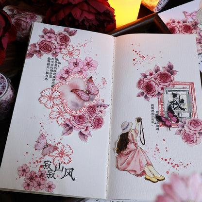 The beauty of flowers Die-Cutting Washi Tape - Whole Roll 5.5cm×5m