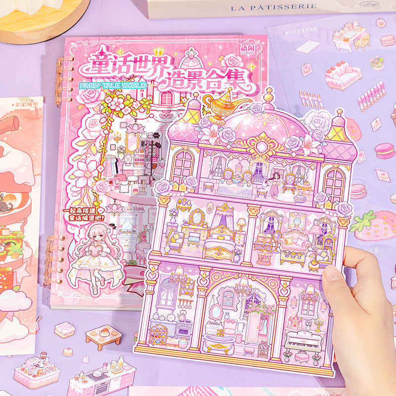 Fairy Tales World 3D Sticker Book featuring fairy, tale, and book designs for journaling, scrapbooking and collage