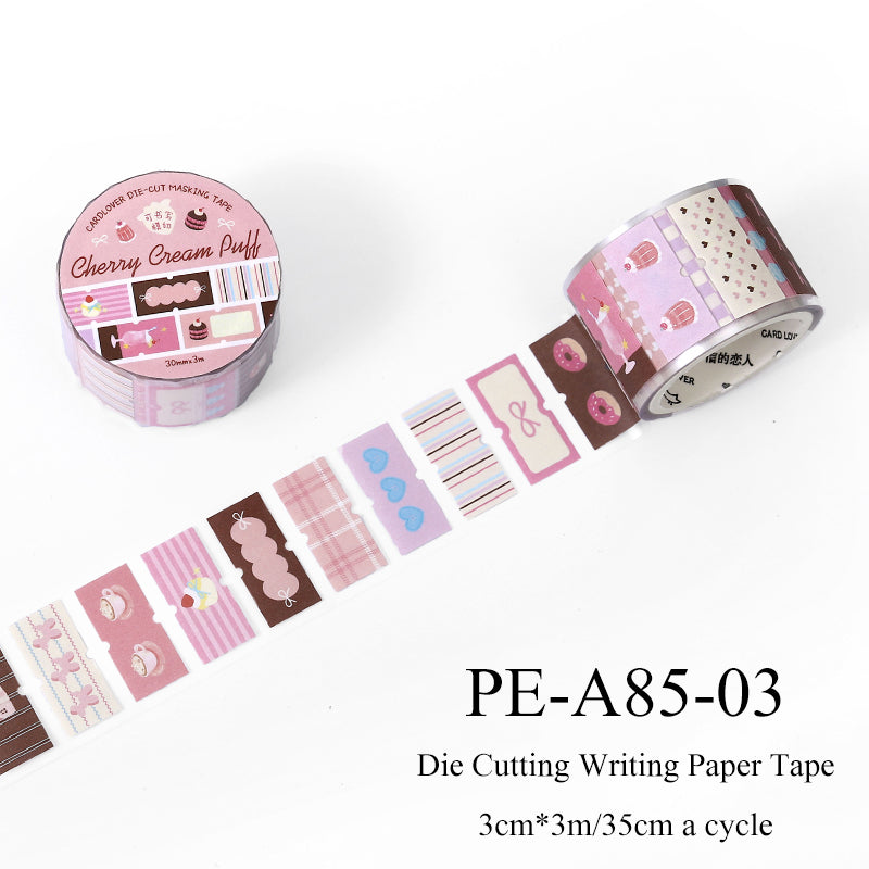 Afternoon Tea Melody Series Die Cutting Writing Paper Tape