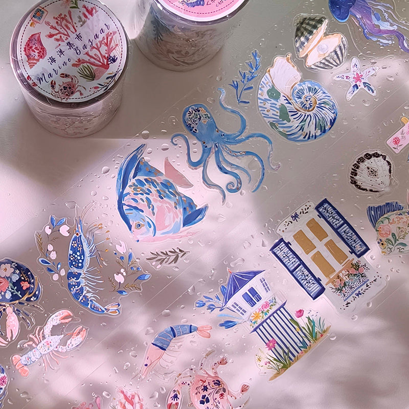 5cm*100cm Ocean Market Die Cutting PET Tape