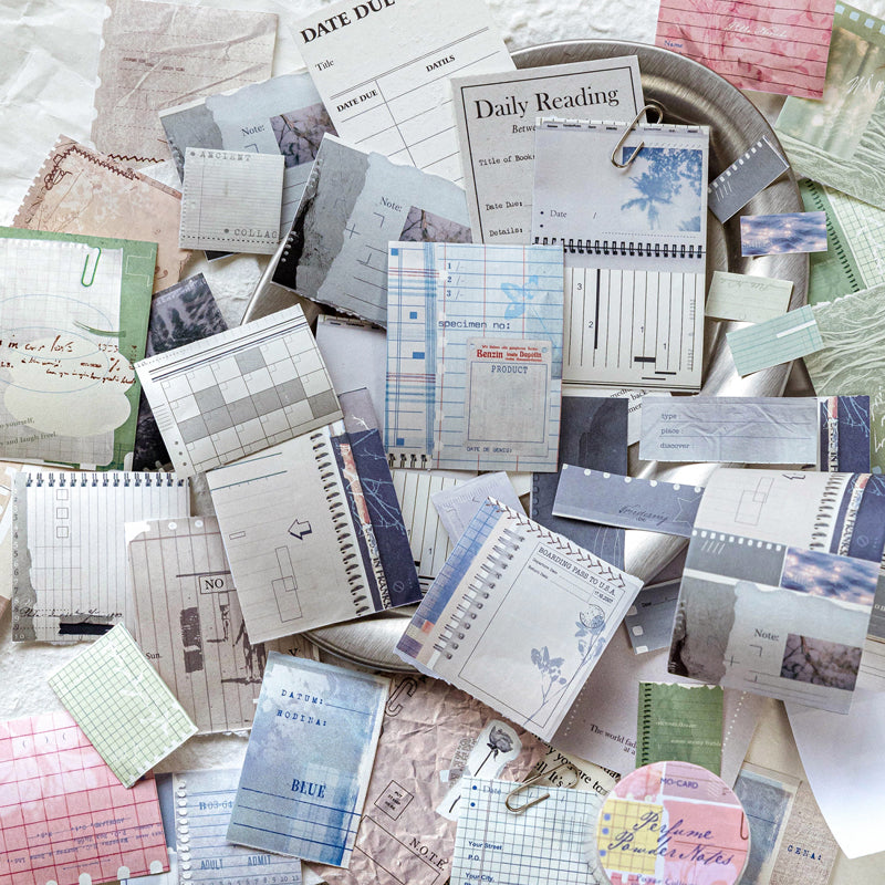 Collage Gallery Series Die Cutting White Kraft Paper Tape featuring white designs for journaling, scrapbooking and collage
