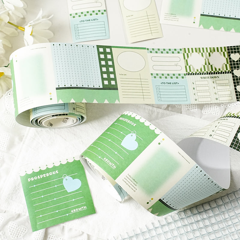 Colorful Diary Series White Kraft Paper Tape featuring white, and color designs for journaling, scrapbooking and collage