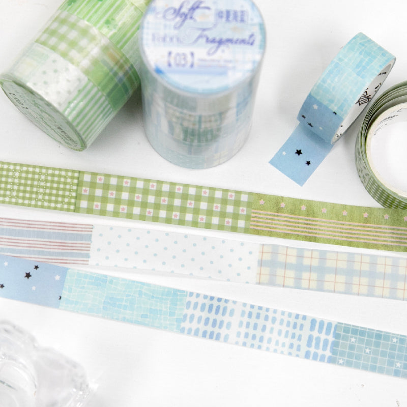 Fabric Fragment Series Washi Tape Set for journaling, scrapbooking and collage