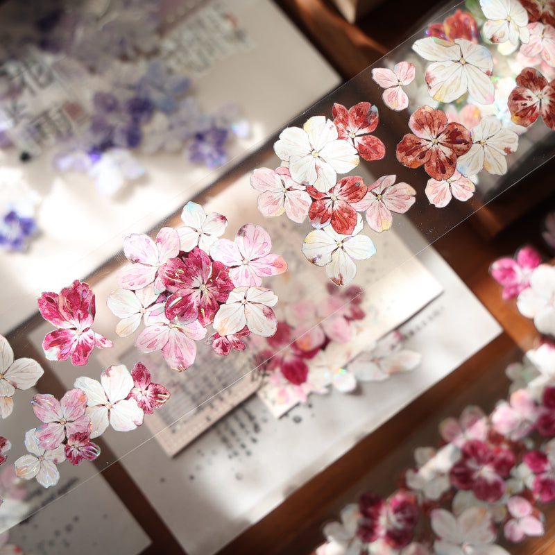 Starry Flower Sea Die-Cutting Washi Tape - Whole Roll 5cm×6m