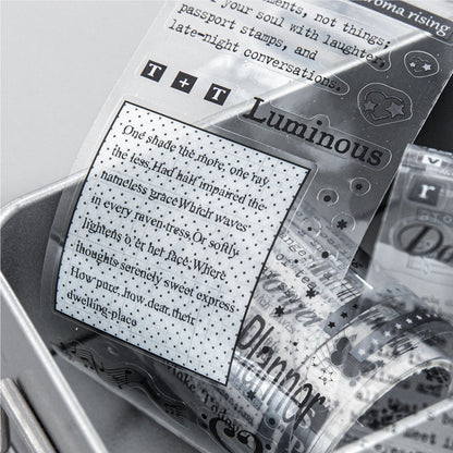 Frosty Love Series Die Cutting PET Tape for journaling, scrapbooking and collage