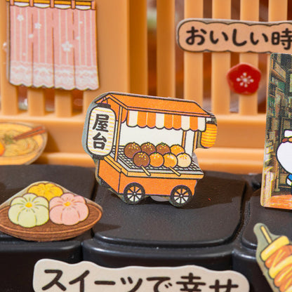 Cute Food Story Series Sticker Book featuring book designs for journaling, scrapbooking and collage